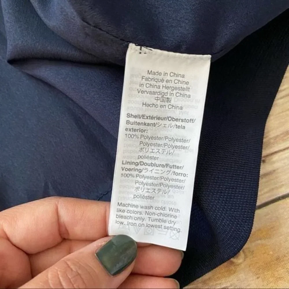 J. Crew Navy Wrap Sheath Midi Dress
